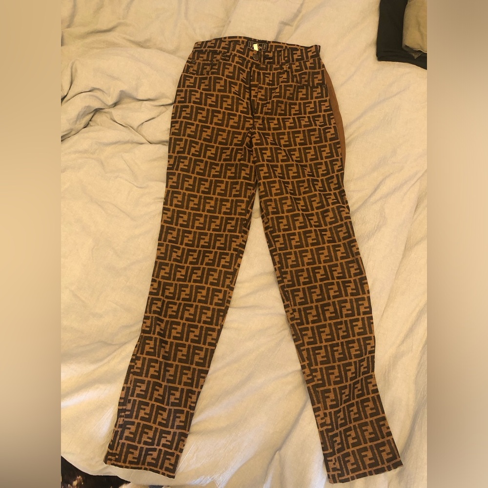 Vintage Fendi Jeans FF Zucca Monogram Pants